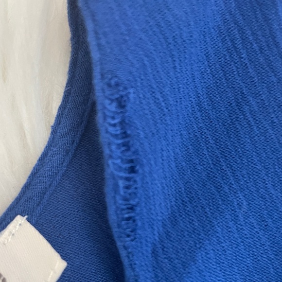 Umgee Lace Up Royal Blue Boho Tunic Top Medium - Picture 10 of 10